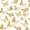 SAOROPEB 3D Butterfly Wall Decor 48 Pcs 4 Styles 3 Sizes, Gold Butterfly Decorations for Butterfly Birthday Decorations Butterfly Party Decorations Cake Decorations, Removable Wall Stickers Room Decor for Kids Nursery Classroom Wedding Decor (Gold)